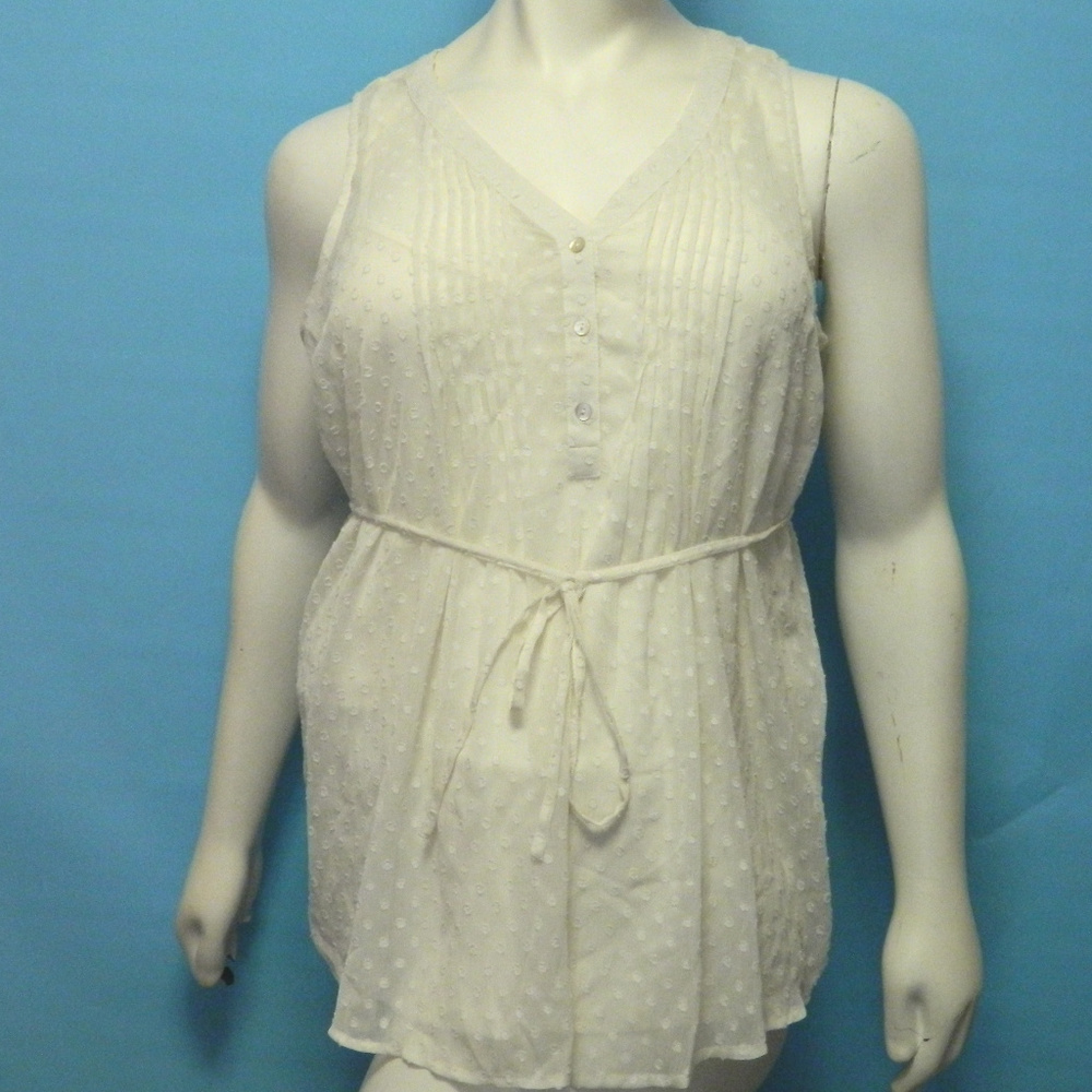 Motherhood Maternity Pleated Clip Dot  Blouse